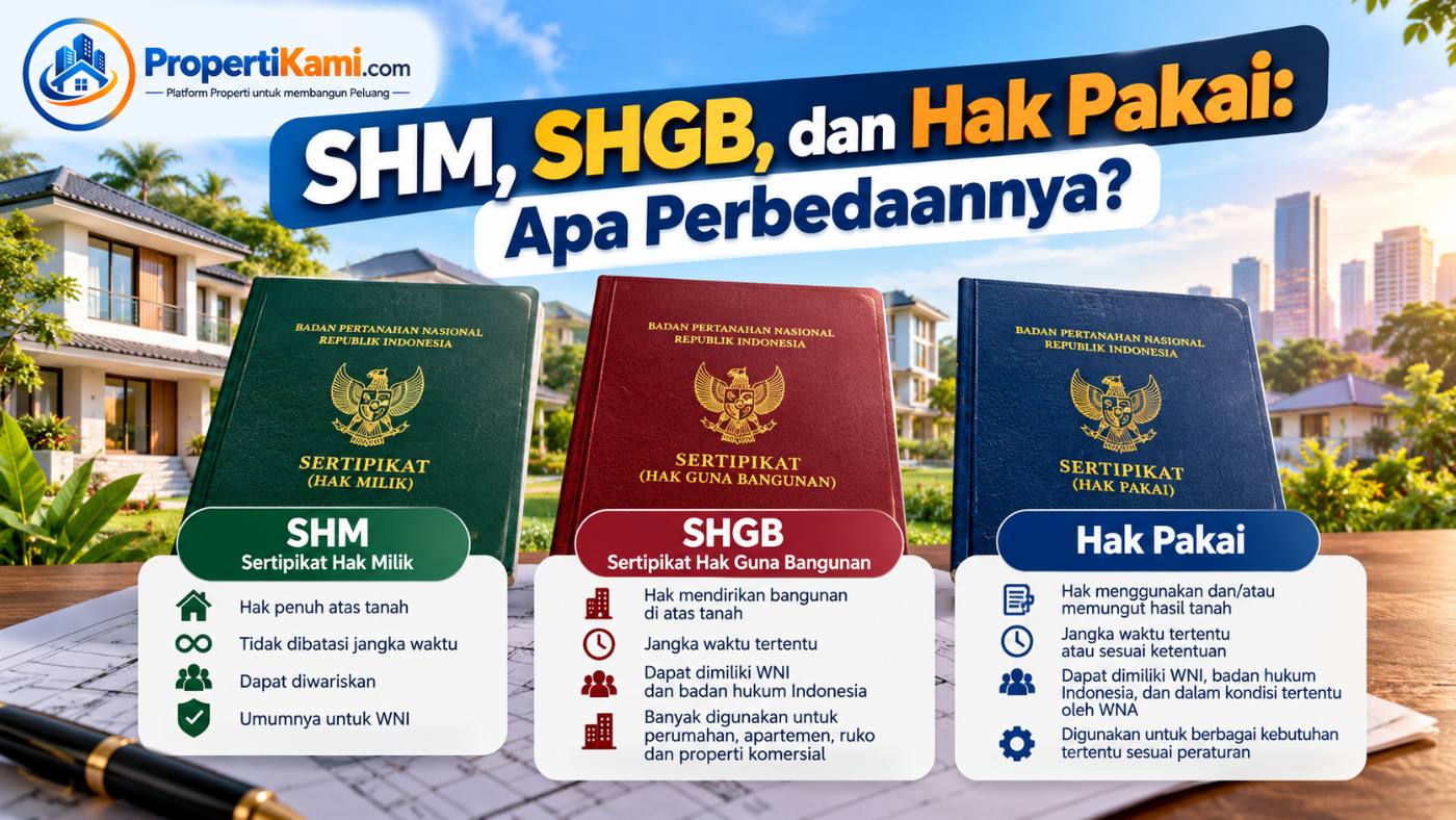 SHM, SHGB, dan Hak Pakai: Apa Perbedaannya?