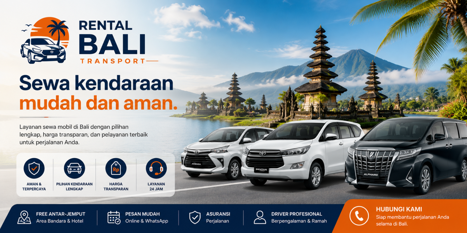 Sewa kendaraan mudah dan aman.