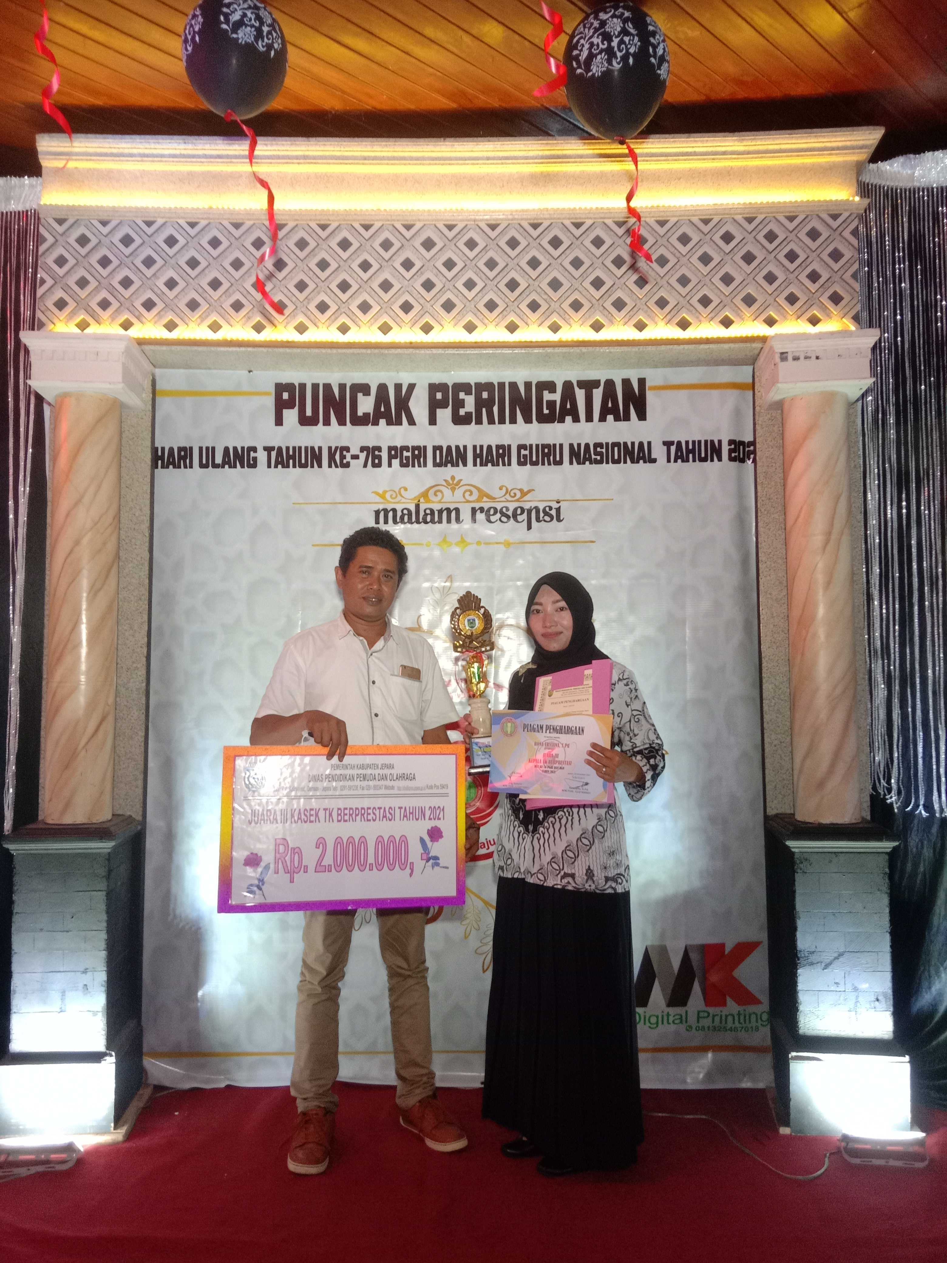 Juara Kepala TK Berprestasi Kab.Jepara